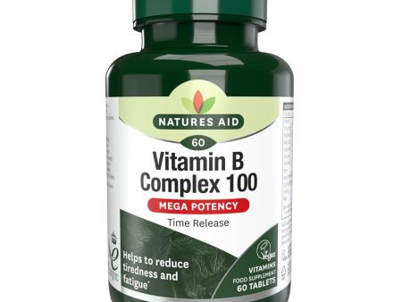 Natures Aid Mega Potency Vit B Complex 100mg Time Release 60 Tablets Online Sale