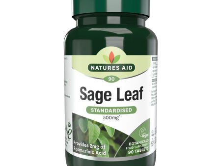 Natures Aid Sage Leaf - 50mg (500mg equiv) 90 Tablets Online now