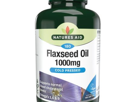 Natures Aid Flaxseed Oil 1000mg 180 Capsules Cheap