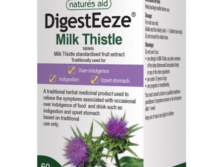 Natures Aid DigestEeze Milk Thistle extract 150mg 60 Tablets For Sale