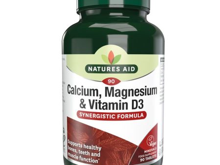 Natures Aid Calcium Magnesium + Vit D3 90 Tabs For Sale