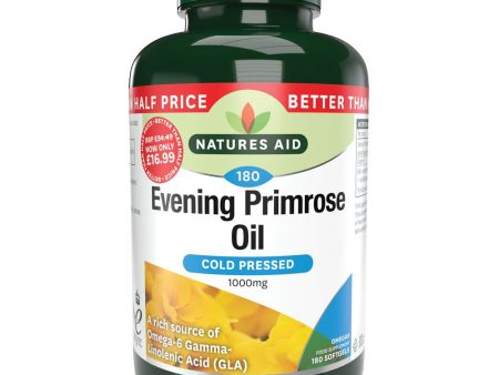 Natures Aid Evening Primrose Oil - 1000mg - 180 Caps For Cheap