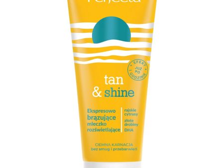 Tan & Shine ekspresowo brązujące mleczko rozświetlające do ciała 200ml For Discount