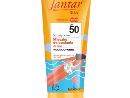 Jantar Sun bursztynowe wodoodporne mleczko do opalania SPF50 200ml Online now