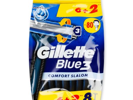 Blue 3 Comfort Slalom jednorazowe maszynki do golenia 8szt Online Hot Sale