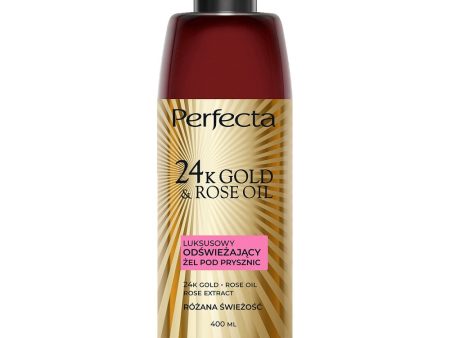 24K Gold & Rose Oil luksusowy odświeżający żel pod prysznic Różana Świeżość 400ml Discount