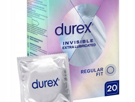 Invisible Extra Lubricated cienkie prezerwatywy dodatkowo nawilżane 20szt Hot on Sale