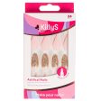 Artifical Nails sztuczne paznokcie Stiletto Golden Glitter French 24szt Sale