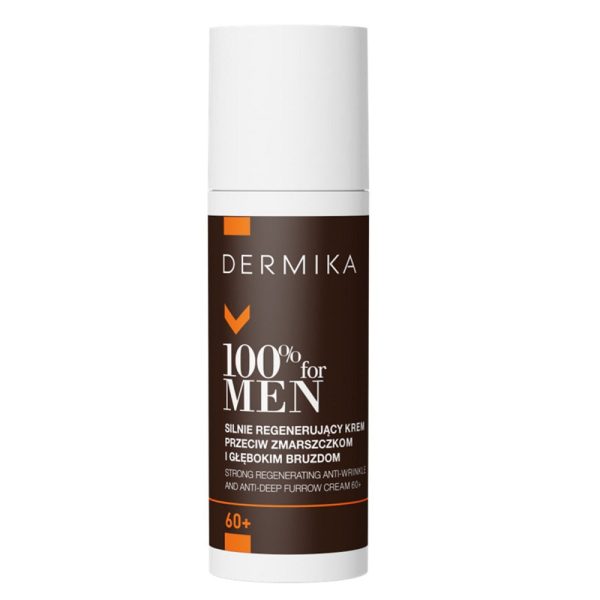 100% for Men silnie regenerujący krem przeciw zmarszczkom i głębokim bruzdom 60+ 50ml For Discount