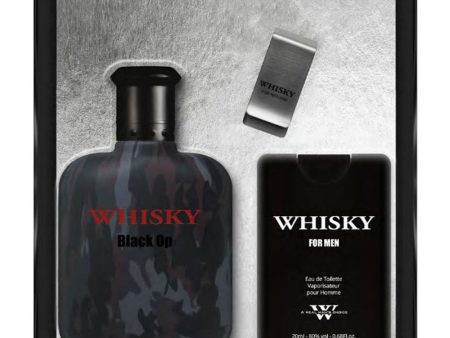 Whisky Black Op zestaw woda toaletowa spray 100ml + woda toaletowa spray 20ml + klips na banknoty For Sale