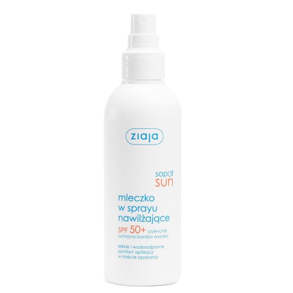 Sopot Sun mleczko w sprayu nawilżające do opalania SPF50 170ml For Discount