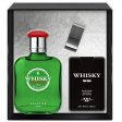 Whisky Origin zestaw woda toaletowa spray 100ml + woda toaletowa spray 20ml + klips na banknoty Cheap