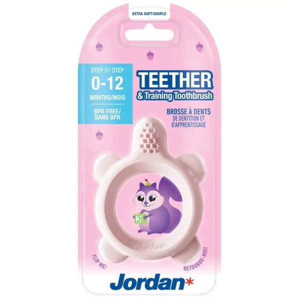 Teether & Training Toothbrush gryzak i szczoteczka treningowa 0-12m Fashion