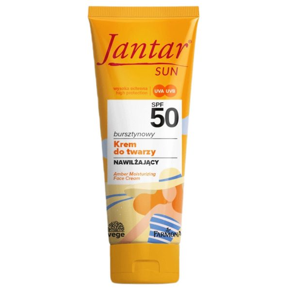 Jantar Sun bursztynowy nawilżający krem do twarzy SPF50 50ml Online Hot Sale