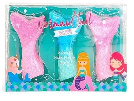 Mermaid Tail Bath Fizzer zestaw musujących bomb do kąpieli 3x100g Fashion