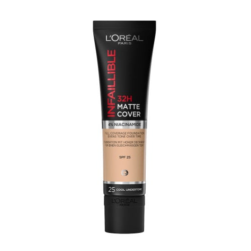 Infallible 32H Matte Cover Foundation długotrwały podkład matujący 25 Cool Undertone Rose Ivory 30ml For Cheap