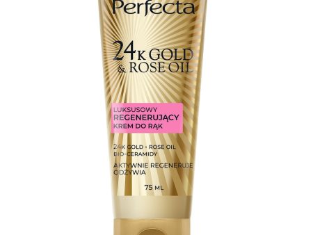 24K Gold & Rose Oil luksusowy regenerujący krem do rąk 75ml For Discount