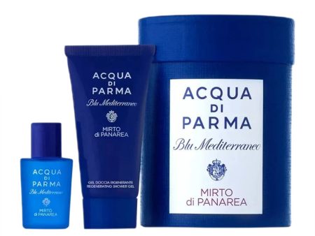 Blu Mediterraneo Mirto Di Panarea zestaw miniatura wody toaletowej 5ml + żel pod prysznic 20ml For Sale