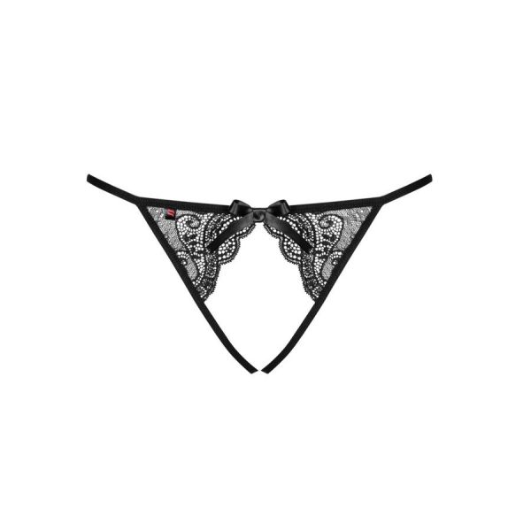 Miamor Crotchless Panties figi otwarte Black L XL Online now