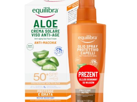 Aloe Sun zestaw krem do twarzy SPF50 75ml + olejek do włosów 100ml For Sale